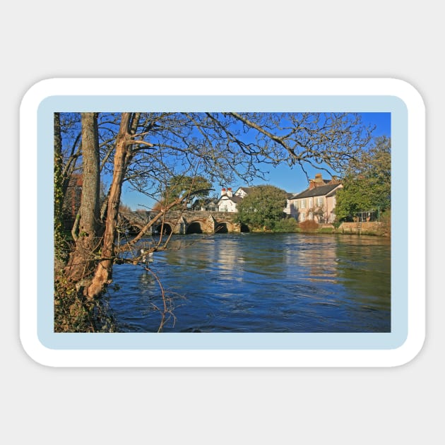 River Avon, Christchurch, January 2024 Sticker by RedHillDigital